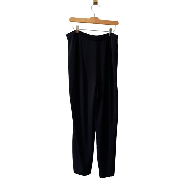 Chicos Rayon Knit Wide Leg Pants Black L - Picture 3 of 5